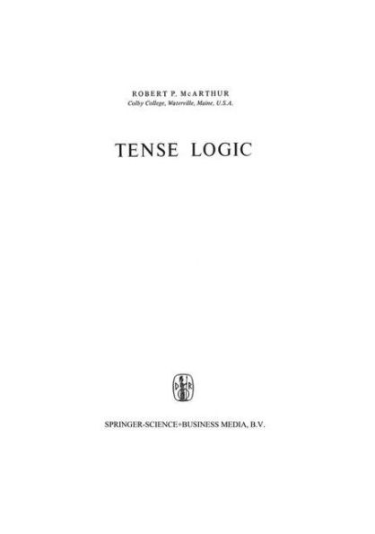 Tense Logic / Edition 1