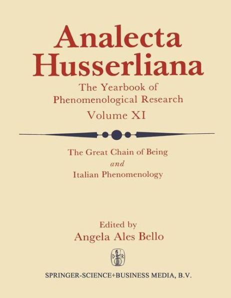 The Great Chain of Being and Italian Phenomenology / Edition 1