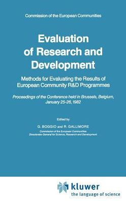 Evaluation of Research and Development: Methods for Evaluating the Results of European Community R&D Programmes