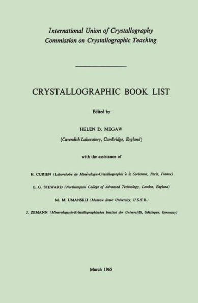 Crystallographic Book List