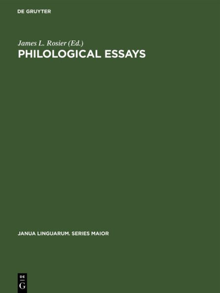 Philological Essays: Studies in Old and Middle English Language and Literature in Honour of Herbert Dean Meritt