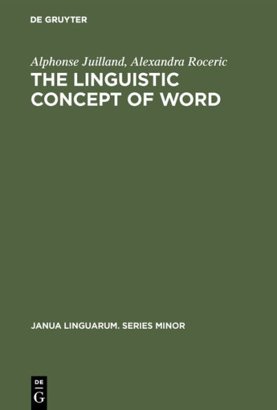 The Linguistic Concept of Word: Analytic Bibliography