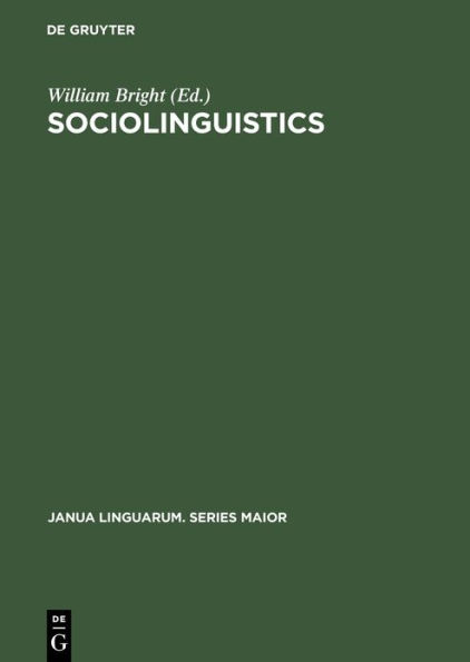 Sociolinguistics: Proceedings of the UCLA Sociolinguistics Conference, 1964