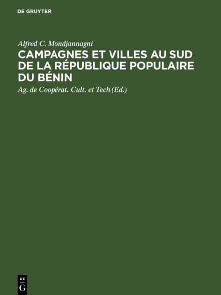 Campagnes et villes au Sud de la République Populaire du Bénin