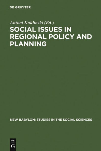 Social Issues in Regional Policy and Planning / Edition 1
