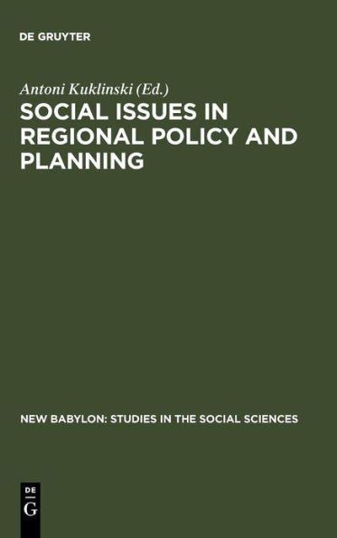 Social Issues in Regional Policy and Planning / Edition 1