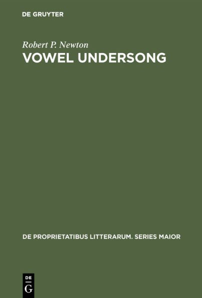 Vowel undersong: Studies of vocalic timbre and chroneme patterning in German lyric poetry