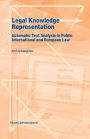Legal Knowledge Representation: Automatic Text Analysis in Public International and European Law