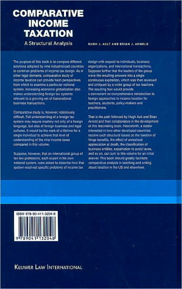 Comparative Income Taxation. A Structural Analysis- 3rd edition / Edition 3