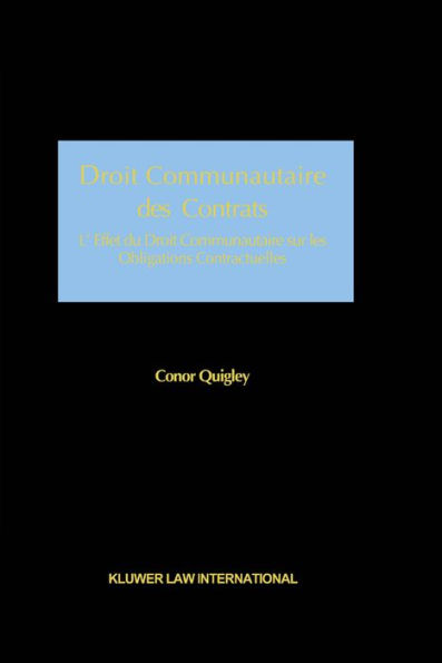 Droit Communautaire des Contrats: