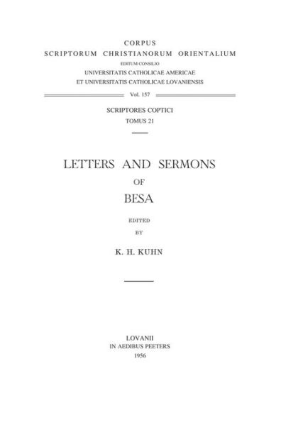 Letters and Sermons of Besa: T.