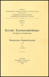Title: Syrische Kanonessammlungen, I. Westsyrische Originalurkunden, I. A. Subs. 35., Author: A Voobus