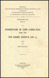 Title: Commentaire du livre d'Abba Isaie par Dadiso Qatraya (VIIe siecle). Syr. 144, Author: R Draguet