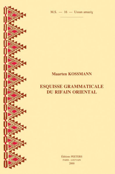 Esquisse grammaticale du rifain oriental MS16