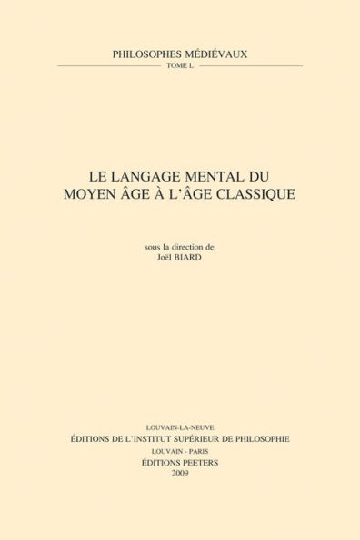 Le Langage mental du Moyen Age a l'Age classique