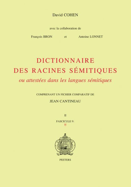 Dictionnaire des racines semitiques ou attestees dans les langues semitiques, fasc. 9