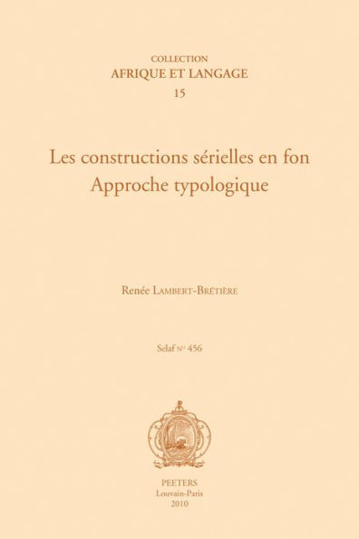 Les constructions serielles en fon. Approche typologique