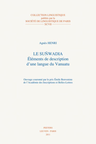 Le sunwadia: Elements de description d'une langue du Vanuatu