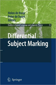 Title: Differential Subject Marking / Edition 1, Author: Helen de Hoop