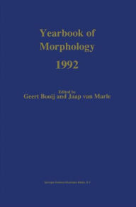 Title: Yearbook of Morphology 1992, Author: Geert Booij