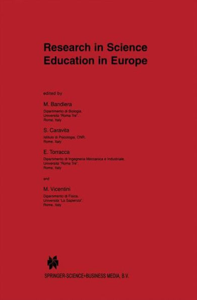 Research in Science Education in Europe / Edition 1