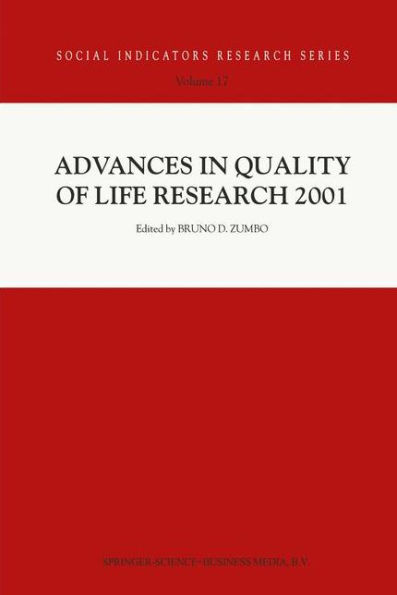 Advances in Quality of Life Research 2001 / Edition 1