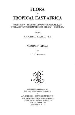 Flora of Tropical East Africa -Amaranthaceae (1985)