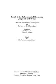 Title: Trends in the Enforcement of Non-Money Judgments and Orders, Author: U. Jacobsson