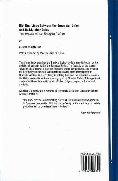 Dividing Lines between the European Union and Its Member States: The Impact of the Treaty of Lisbon
