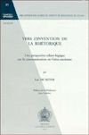 Vers l'invention de la rhetorique. Une perspective ethno-logique sur la communication en Grece ancienne Preface par le Professeur Jean Ladriere