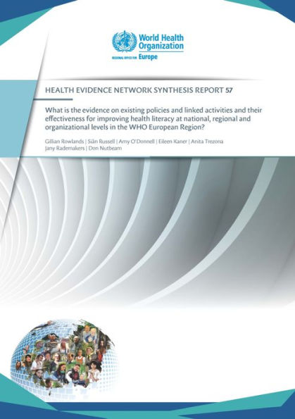 What is the evidence on existing policies and linked activities and their effectiveness for improving health literacy at national, regional and: organizational levels in the WHO European Region?