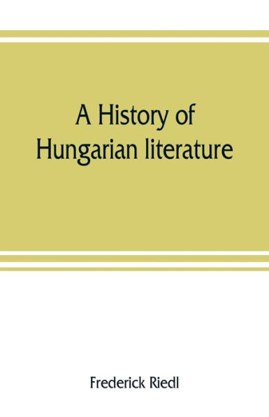 A history of Hungarian literature