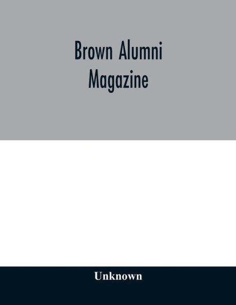 Brown alumni magazine