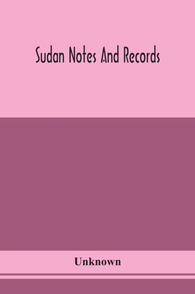 Sudan notes and records