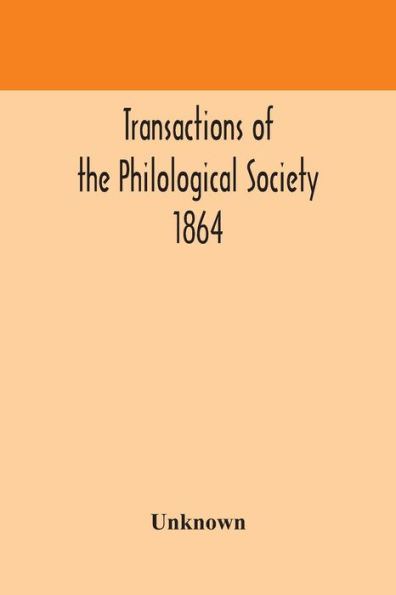 Transactions of the Philological Society