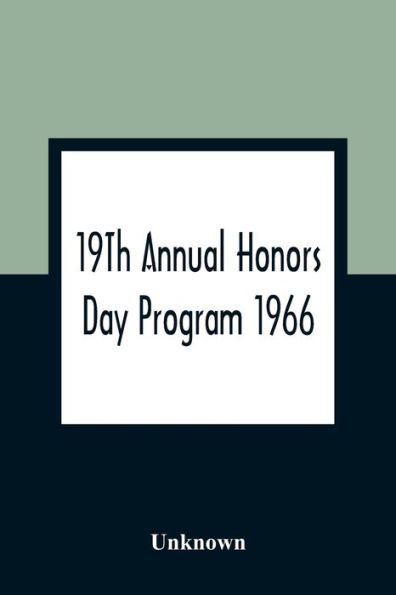 19Th Annual Honors Day Program 1966