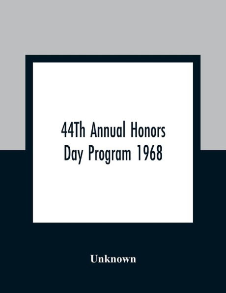 44Th Annual Honors Day Program 1968