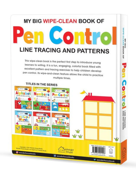 My Big Wipe And Clean Book of Pen Control for Kids: Line Tracing And Patterns