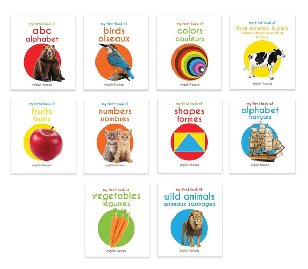 My First English-Francais Learning Library (Ma premiere bibliotheque bilingue anglais-francais): Boxset of 10 English
