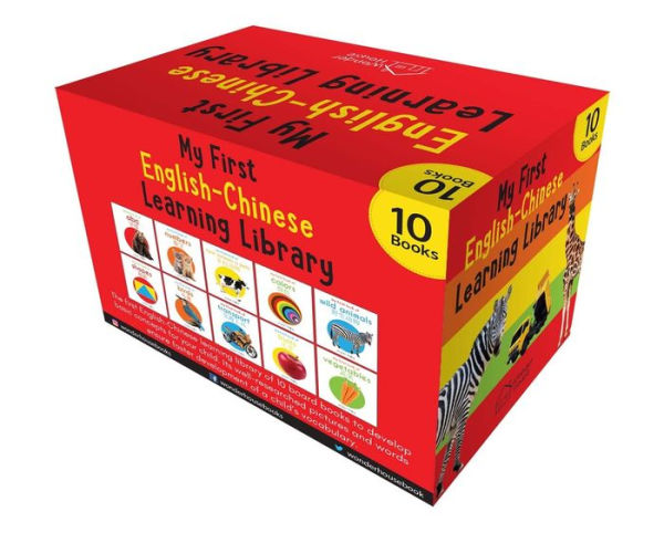 My First English-Chinese Learning Library: Bilingual Boxset of 10 Picture Board Books for Kids