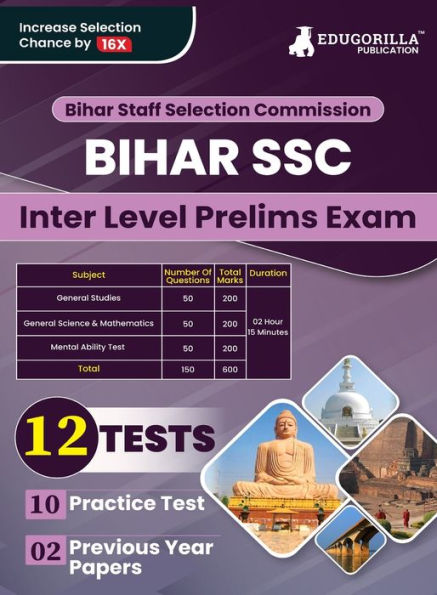 BSSC Inter Level Prelims Exam Book 2023 (English Edition) Bihar Staff Selection Commission 10 Practice Tests and 2 Previous Year Papers ( 1800+ Solved MCQs) with Free Access To Online Tests