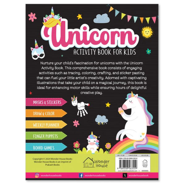 Unicorn Activity Book For Kids