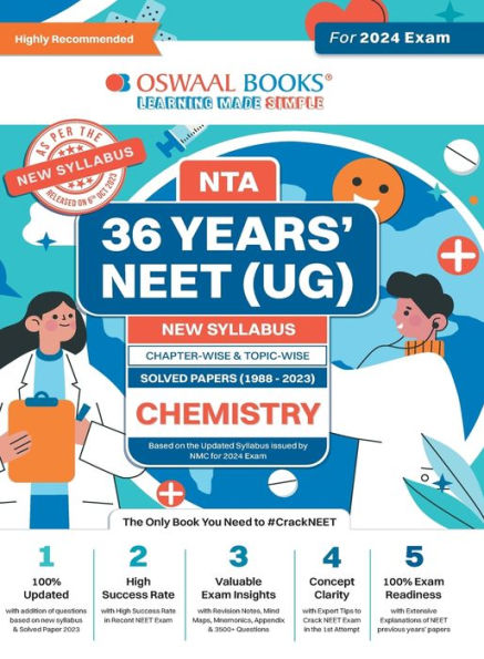 Oswaal NEET (UG) 36 Years Chapter-wise Topic-wise Solved Papers Chemistry For 2024 Exams ( New Edition)