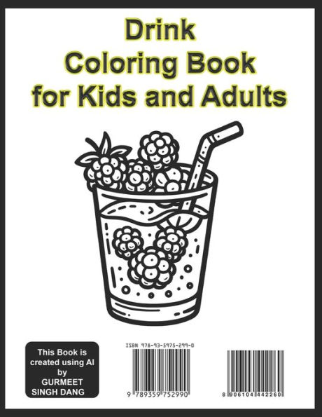 Drink Coloring Book for Kids and Adults: Fun and Refreshing Designs to Spark Creativity in All Age