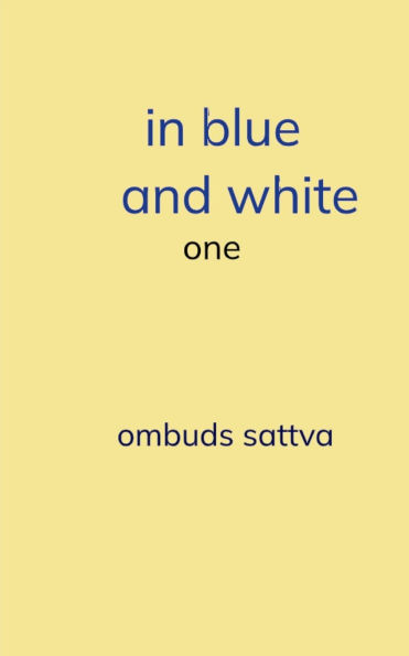 in blue and white