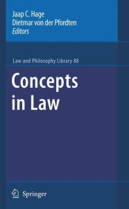 Title: Concepts in Law, Author: Jaap C. Hage