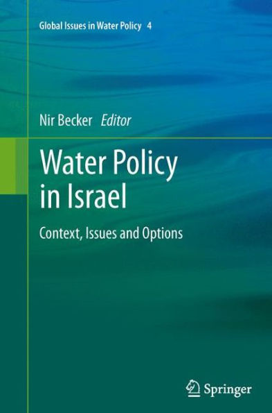 Water Policy Israel: Context, Issues and Options