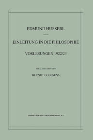 Title: Einleitung in die Philosophie: Vorlesungen 1922/23, Author: Edmund Husserl
