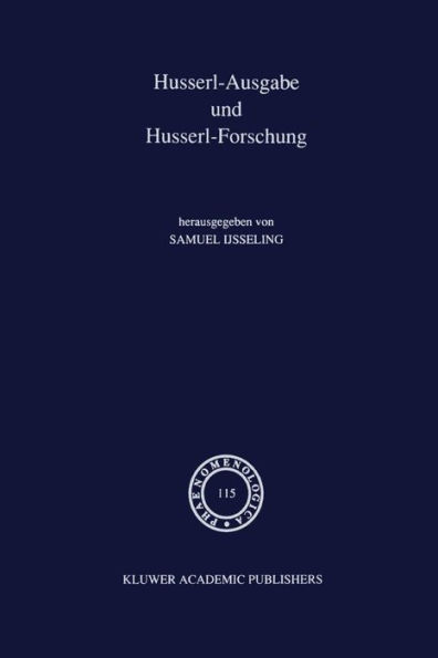 Husserl-Ausgabe und Husserl-Forschung