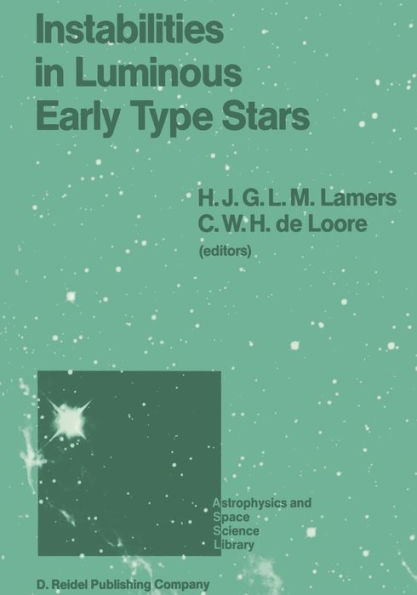 Instabilities in Luminous Early Type Stars: Proceedings of a Workshop in Honour of Professor Cees De Jager on the Occasion of his 65th Birthday held in Lunteren, The Netherlands, 21-24 April 1986